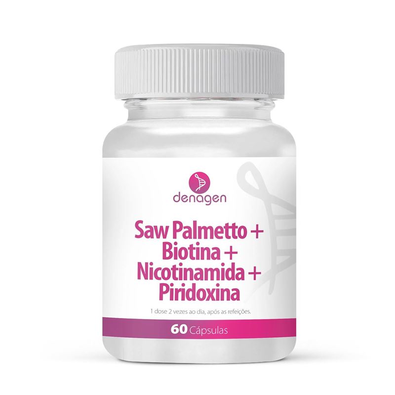 Saw Palmetto + Biotina + Nicotinamida + Piridoxina 60 Cápsulas